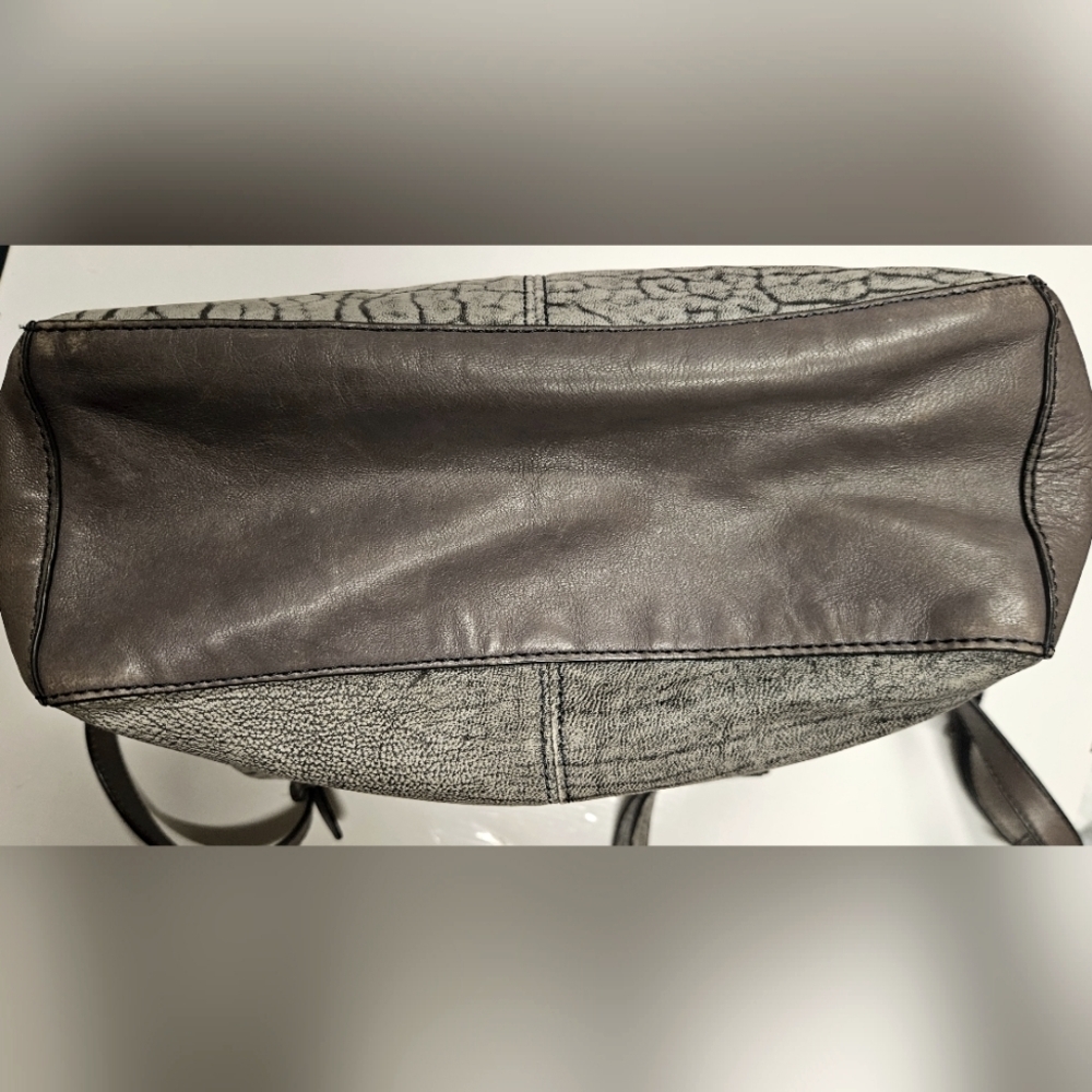 KOOBA Parker Neiman Marcus Gray LEATHER PURSE crossbody bucket handbag - Picture 8 of 16